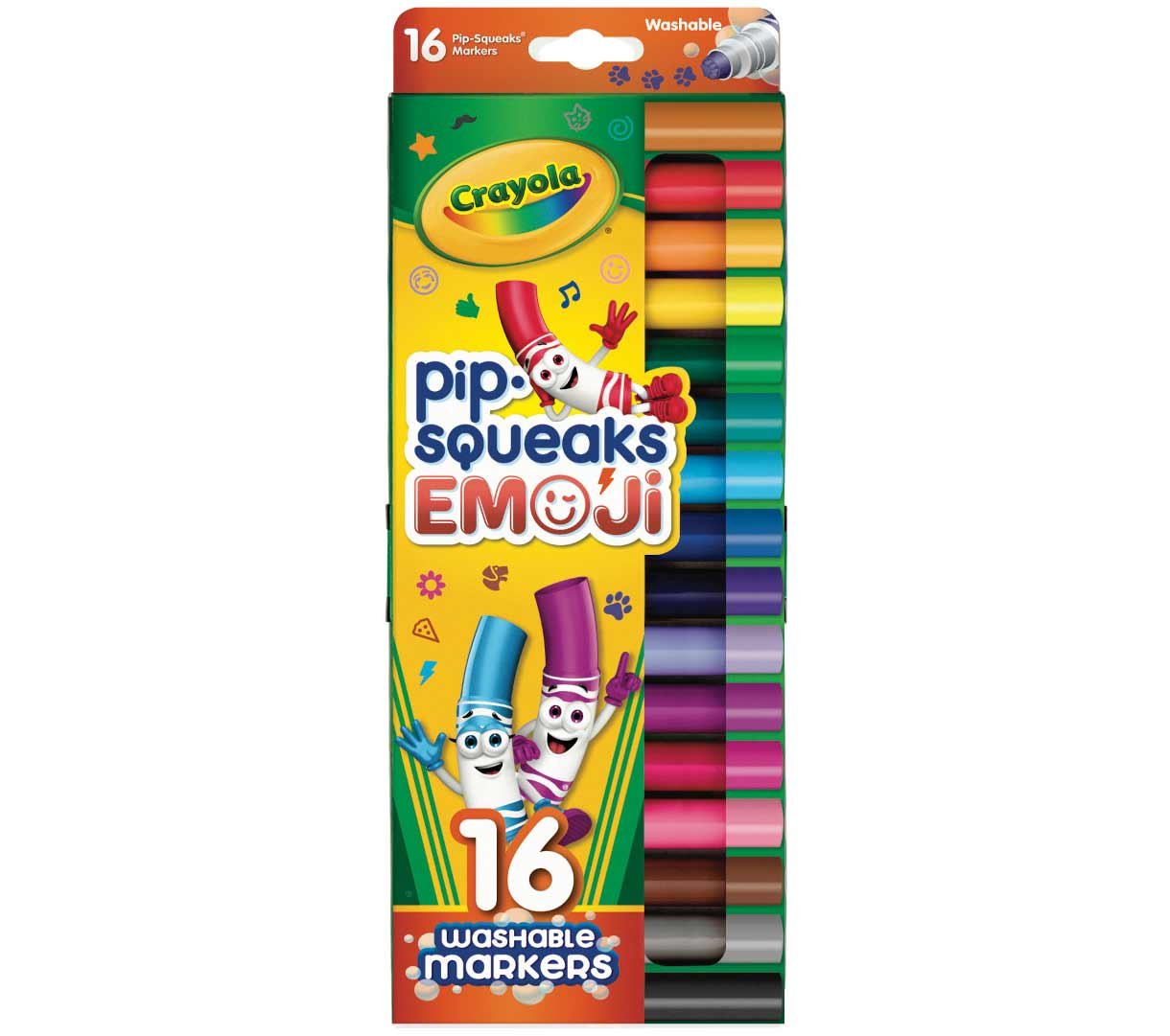 Crayola Pip Squeaks Emoji Stamp16Pcs Markers - Image 3