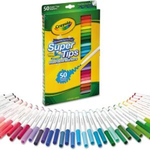 Crayola Washable Super Tips 50Pcs Markers Assorted Set