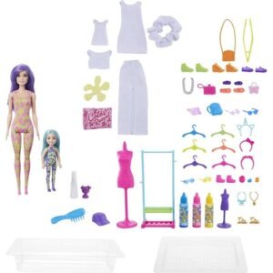 Barbie Dolls Color Reveal Gift Set Tie-Dye Fashion Maker