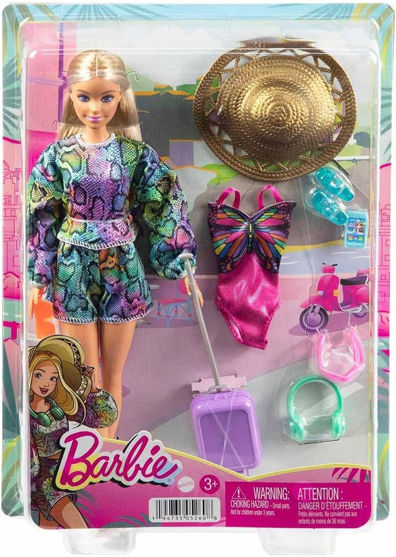 Barbie Travel Playset with Fashionistas Doll
