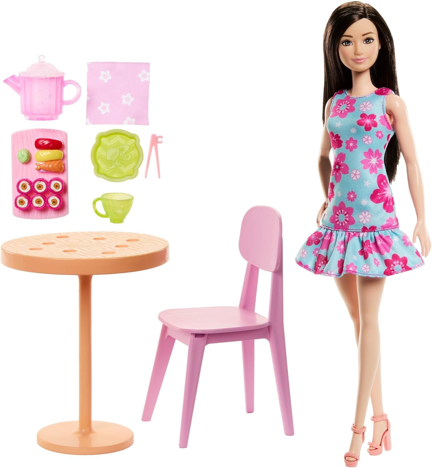 Barbie Pink Passport Japanese Tea Party Doll Set - Image 4