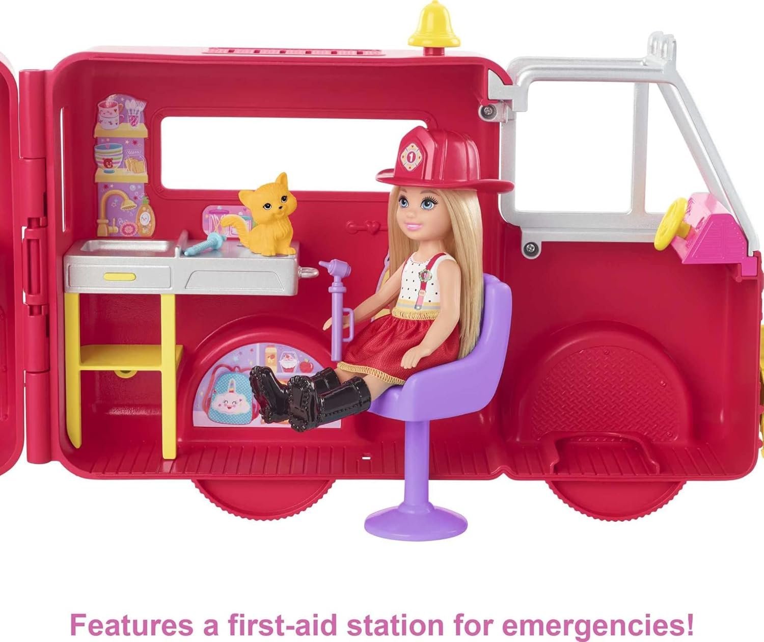 Barbie Chelsea Can Be Doll & Toy Fire Truck Playset - Image 5