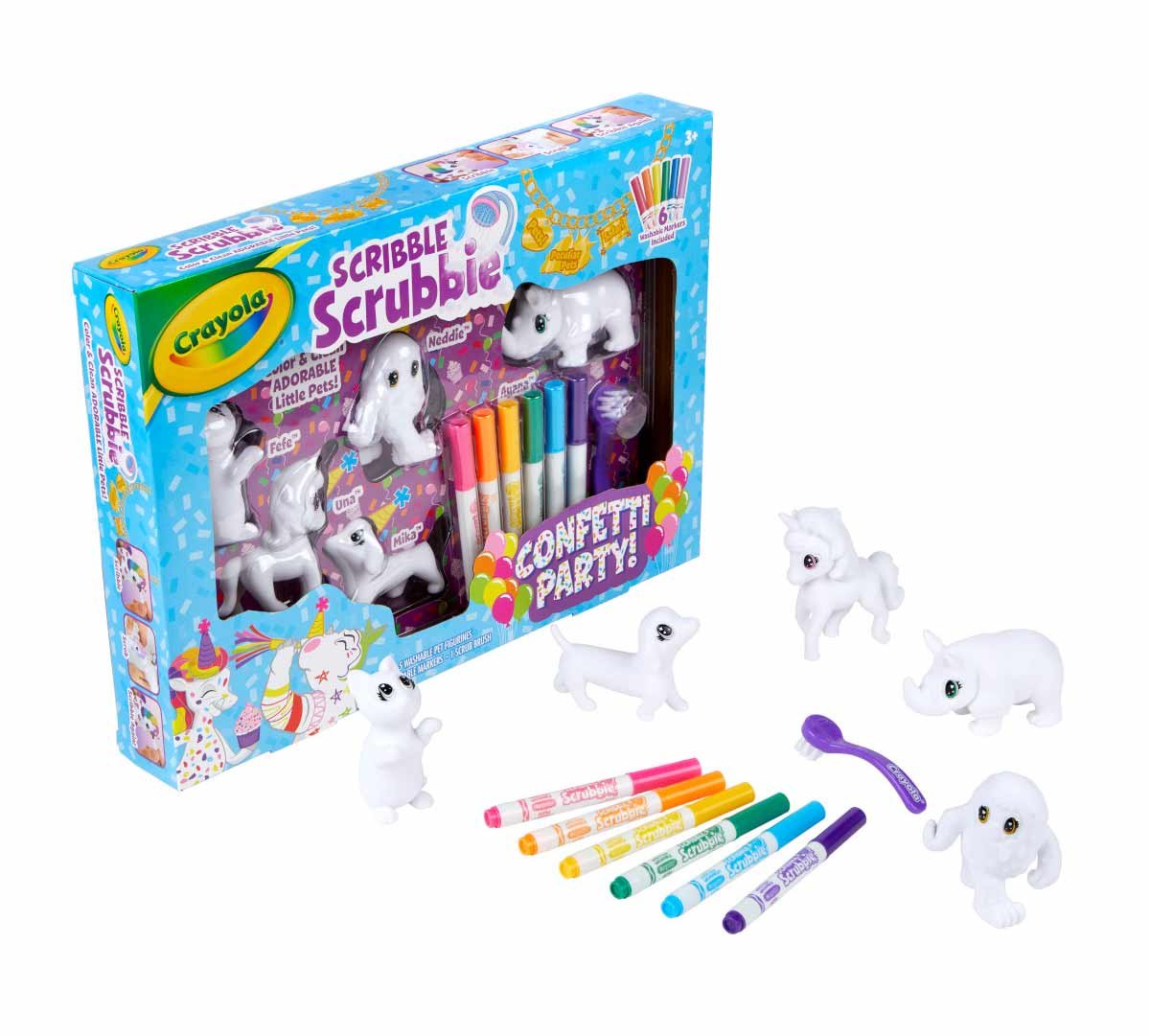 Crayola Scribble Scrubbie Pets Confetti Party Playset - Image 3