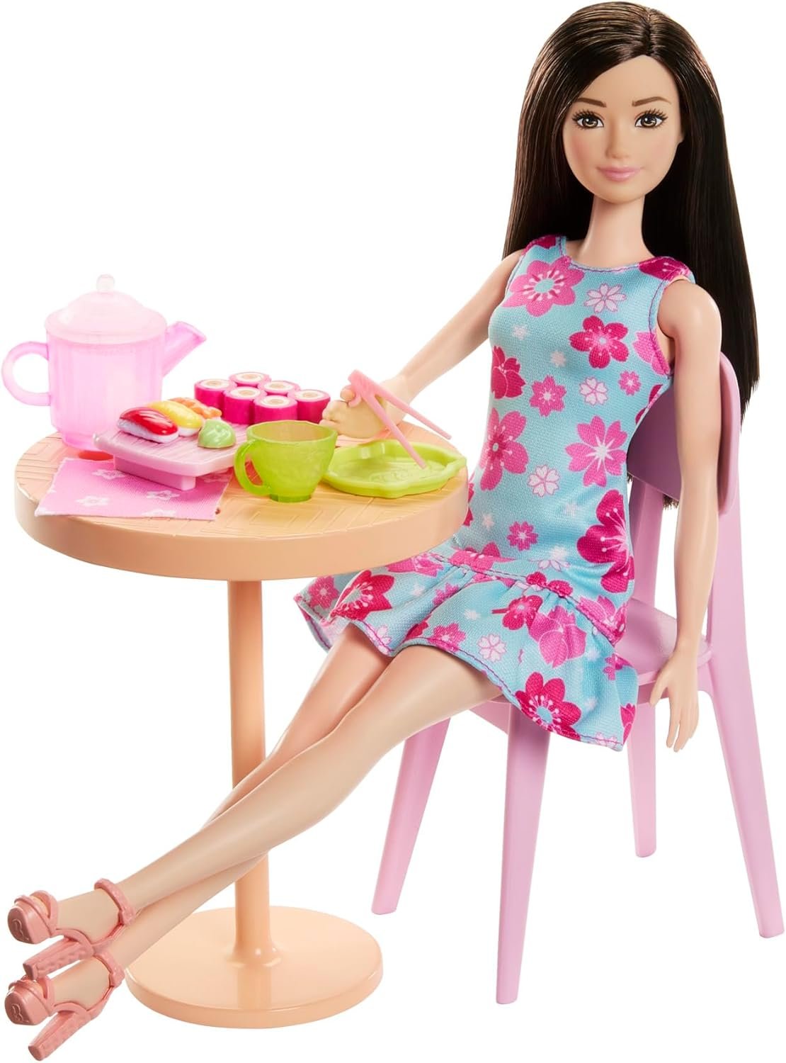 Barbie Pink Passport Japanese Tea Party Doll Set