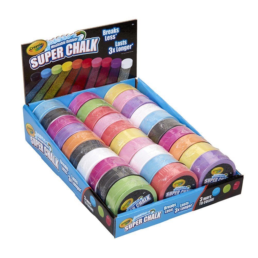 Crayola Washable Outdoor 30 Pcs Super Chalk - Image 5