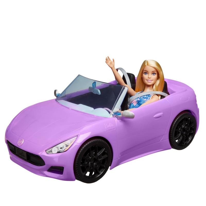 Barbie Doll with Flower Dress and Convertible - Image 2