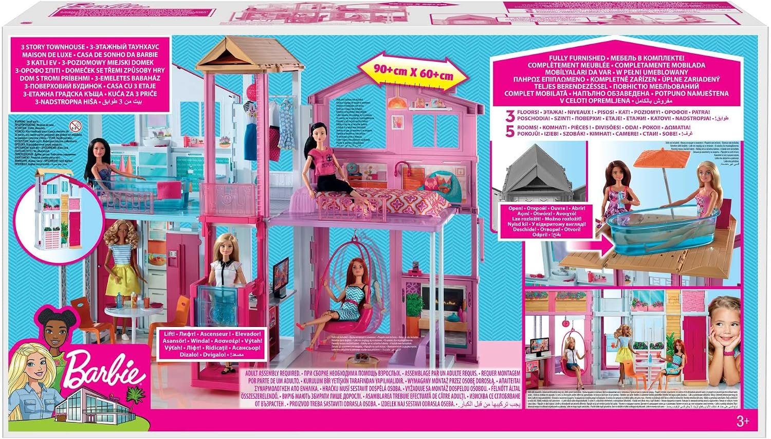 Barbie 3-Story Townhouse Dollhouse - Image 7