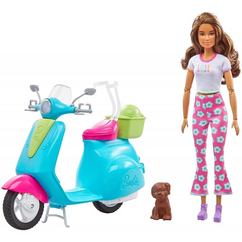 Barbie Holiday Fun Doll, Scooter and Accessories