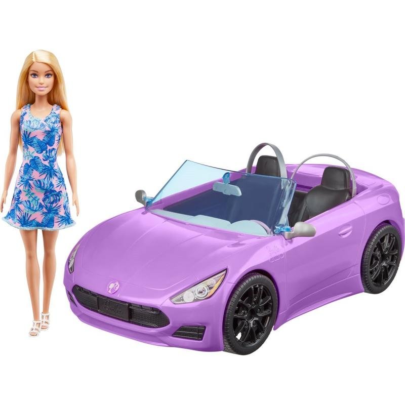 Barbie Doll with Flower Dress and Convertible - Image 6